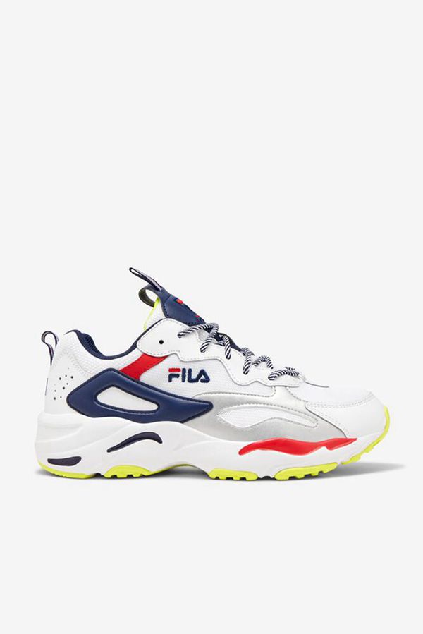 Tênis Fila Homem Branco/Azul Marinho/Vermelhas - Fila Ray Tracer Outlet Portugal,RPOB-65419